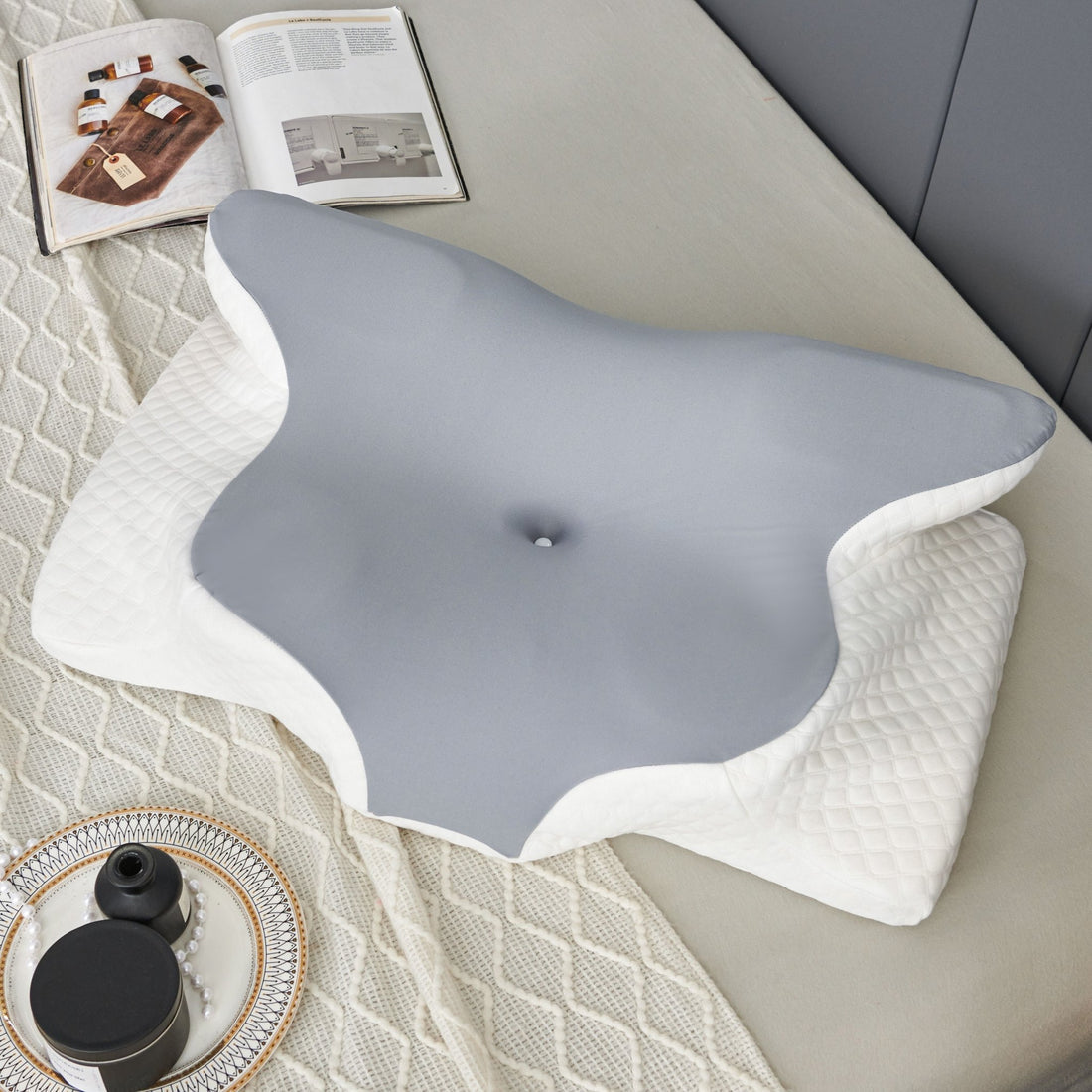 Butterfly Shape Memory Foam Pillow | Orthopedic Neck & Shoulder Support for Better Sleep
