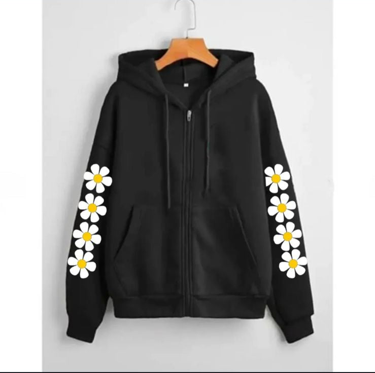 Fashionable Printed Zipper Top – Casual Wear