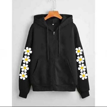 Fashionable Printed Zipper Top – Casual Wear