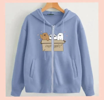 Fashionable Printed Zipper Top – Casual Wear