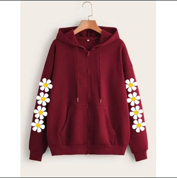 Fashionable Printed Zipper Top – Casual Wear